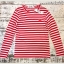 PLAY COMME des GARCONS Stripe Longsleeves T-Shirt เสื้อยืดแขนยาวลายขวางแบรนด์ดัง PLAY COMME des GARCONS เนื้อผ้ายืดนุ่มมืองานTop MIRROR งานเย็บเนี้ยบ คัตติ้งทุกจุดเป๊ะ