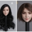 GACTOYS GC011B Asian beauty headscuplt (Short Brown Hair)