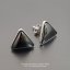 ต่างหูเงินแท้เฮมาไทต์รูปสามเหลี่ยม ขนาด 10 มม หรือ 1 ซม Hematite Trillion Sterling SIlver Earrings