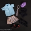 Fire Girl Toys FG041-B trendy pleated skirt school uniforms (blue)