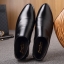 รองเท้าคัชชู ผู้ชาย หนัง PU สีดำ ใส่ทำงาน แบบสวม มีส้น
