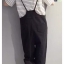 เอี๊ยมยีนส์ผ้ายืด ผ้าดีมากไม่แข็งนะคะ สายปรับสั้นยาวได้ ใช้ผูกปมนะคะ ขนาด