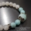 Larimar 12, 8 mm Moonstone 8 mm, ลาริมาร์ มูนสโตน ประดับดอกไม้เงินแท้