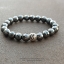 เฮมาไทต์เจียรเหลี่ยมวิ้งวิ้ง Ice Cut Hematite 8 มม หินที่ป้องกันภัย ประดับ หยิน หยาง เงินแท้ 925 Yin Yang Charm