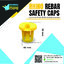 หมวกสวมเหล็กเส้นเพื่อป้องกันอันตราย ตราแรด (Rhino Rebar Safety Caps) 1 แพ๊ค บรรจุ 900 ชิ้น