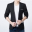 พร้อมส่ง เสื้อสูท สีดำ แต่งขอบกระเป๋าสีขาว สูทผู้ชาย สูทใส่ทำงาน ใส่ออกงาน