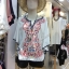 เสื้อเกาหลี สไตล์โบฮีเมียนปักลายสวย (เหลือสีครีม)