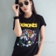 tour shirt เสื้อยืดวงร็อค ผ้าบาง สกรีนลายวงร็อค RAMONES ลายเดียวกันกับที่คุณเป้ย ปานวาดใส่ค่ะ ลายสกรีสวยๆ สกรีนหน้า/หลัง