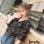 เสื้อชีฟองลายดอก คอระบาย ผ้าชีฟองเนื้อดีมว๊ากกก