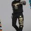 TIDE-ZONE A001-3,4 Street Fashion Black Outfits