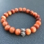Tiger Eye Orange ไทเกอร์อายสีส้ม 8 มม ปกป้องคุ้มครอง มักจะเป็นผู้ชนะในการแข่งขัน และผู้ที่ดวงตกอยากหนุนดวงให้ดีขึ้น ประดับ“นกฮูก”เงินแท้ สัญลักษณ์แห่งความสุขและโชคดี