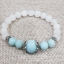 Larimar 12, 8 mm Moonstone 8 mm, ลาริมาร์ มูนสโตน ประดับดอกไม้เงินแท้
