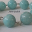 สร้อยข้อมือ ลาลิมาร์ Larimar stone ขนาด 14 มิล