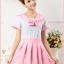 STU044 ชุดนักเรียนญี่ปุ่นเซเลอมูน สีขมพูอ่อนน่ารัก
