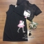 New Arrival!! เสื้อครอปแขนสั้นฉลุงานปักหน้าน้องแมวไว้ที่ตัวเสื้อ มาพร้อมเดรสแขนกุดด้านในผ้า polyester เนื้อนิ่มไม่หนามาก ปักตัวน้องแมว