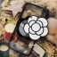 เคส i phone ลายชาแนลรุ่นใหม่ล่าสุด แต่งดอกคามิเรียตามแบบฉบับชาแนล ที่ดอกไม้มีกระจกเก๋ๆ งานสวยเว่อๆค่ะ