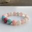 "All about love" Rhodonite 12 mm , Larimar 11.5 mm, Rose Quartz Madagascar, 10 mm Moonstone 10 mm โรโดไนท์ ลาริมาร์ โรสควอทซ์ มาดากัสการ์ มูนสโตน
