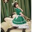 MAID122 ชุดเมดแม่บ้านสีเขียวแขนตุ๊กตา งานน่ารักมากค่ะ