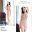SEXY07 ชุดนอนไม่ได้นอน ซีทรูลูกไม้สีกะปิแบบคล้องคอ แต่งโบว์หวานๆน่ารักๆ