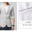 พร้อมส่ง เสื้อสูท ผู้ชาย สีดำ คอปกแต่ง แขนยาว กระดุมหน้า 2 เม็ด แต่งขอบกระเป๋าข้าง
