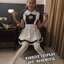 MAID114 ชุดแม่บ้านสีดำ แขนตุ๊กตา+เอี๊ยม น่ารักมากกก