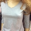 เสื้อยืดคอวีแขนสามส่วน ทรงสวยเหมาะกับสาวมั่นสุดๆ ทรงเข้ารูป ผ้ายืดใส่สบาย มี 9 สี จัดๆๆๆไปเลยย