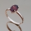 แหวนเงินแท้ชุบพิงค์โกลว์ ประดับ พลอยโกเมน การ์เน็ต สีแดง 925 & 14K Rose Gold Plated Garnet Oval 8x6 mm Sterling SIlver Ring
