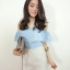 Peplumnize My Shoulder Dress Playsuit ขาสั้น ท่อนบนสามารถใส่แบบเปิดไหล่หรือใส่เป็นแขนกุดค่ะ กางเกงท่อนล่างทำจากผ้าลินิน ทรงสวยตัดเย็บดีค่ะ