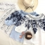 เสื้อสม็อค เสื้อแฟชั่นเกาหลีทรงน่ารัก ปักลายดอกไม้ ใส่เปิดไหล่ก็สวย