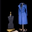 POPTOYS F18C The British Women's Windbreaker Suit ชุดคลุมสีน้ำเงิน