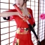 KIM103 ชุดกิโมโนแบบซีทรู สีแดง แต่งลายดอกไม้ งานสวยเซ็กซี่ค่ะ