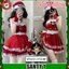 🎅 SANTY01 ชุดคริสมาส แซนตี้ผู้หญิง แบบเดรสเกาะอก+เข็มขัด+ผ้าคลุมไหล่ งานสวยหรูพรีเมี่ยม