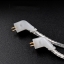 ขาย KZ 2.5 balanced สายชุบเงินถัก ขั้ว 2 พิน แบบ 2.5 balanced สำหรับหูฟัง KZ