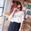 เสื้อปาดไหล่ คอระบาย ยางยืด งานปักแน่นๆ งานสไตล์เกาหลี ผ้าไหมญี่ปุ่นเนื้อดี ปลายแขนระบาย ทรงสวย งานน่ารักมากๆค่ะ