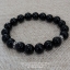 Black Onyx 8 mm and Double Flowers โอนิกซ์ดำหรือนิล 8 มม ประดับดอกไม้เงินแท้