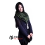 ผ้าพันคอชีมัค Shemash (เนื้อผ้า Viscose) : สีเขียว-ดำ CV006