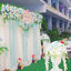 ซุ้มถ่ายภาพงานแต่ง ดอกไม้แห้ง ธีมเขียวมิ้น