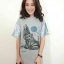 เดรสผ้ายืด/ หรือเสื้อตัวยาว สกีนลาย แขนปักเลื่อมวิ้งค่ะ
