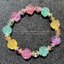 หินฟลูออไรด์ Fluorite สีพลาสเทล Pastel แกะรูปดอกกุหลาบ 12 มม