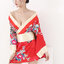 KIM107 ชุดกิโมโนสีแดงลายดอก งานสวยมากเวอร์