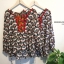 เสื้อโบฮีเมียนทรงสวย อกเสื้อปักลายชนเผ่างานน่ารักมากๆค่ะ