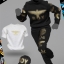 TIDE-ZONE A001-3,4 Street Fashion Black Outfits