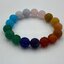 หินจักระ Chakra 10 mm แกะเป็นรูปเกี่ยวเงินเกี่ยวทอง