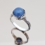 แหวนไคยาไนท์ เม็ดเดี่ยว พลอยสีน้ำเงิน 925 Kyanite Solitaire Round 8 mm Ring