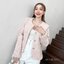 เสื้อทวีตแขนยาว เสื้อคลุมผ้าทวีตสีชมพู สีครีม งานสวยหรู