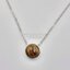 สร้อยคอ จี้เงินแท้ไทเกอร์อาย รูปทรงกลม ขนาด 10 มม หรือ 1 ซม Tiger Eye Round Sterling SIlver Pendant/Necklace