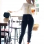 กางเกงวอร์มผ้ายืดใส่สบายม๊ากมาก เก็บทรง เอวสูงใส่สวยเป๊ะ แมทได้หมดค่ะเสื้อยืดก้ได้ แต่งเชือกคล้องเก๋ๆ ดีสุดๆ