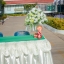 ซุ้มหญุ้าเทียม ถ่ายรูปงานบวช ธีมงาน เขียวขาว