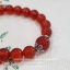 Carnelian คาร์เนเลียน คาเรเนียน 8 & 10 มม ประดับดอกไม้เงินแท้ เทวีแห่งความอุดมสมบูรณ์ ช่วยเรื่องการเงินและสุขภาพ