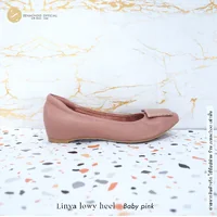 ทรงปกติ:เปลี่ยนไซส์ได้ ไม่รับคืน รุ่นขายดี Zenachoo Linya Lowy heel สูง 1.3 นิ้ว เสริมส้นด้านใน รองเท้าหนังแกะแท้